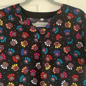 {White Cross} scrub top